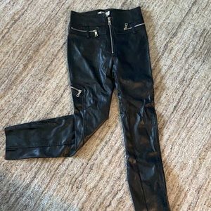 Tiger Mist Leather pants with zippers